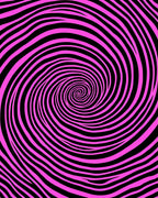 Vibrant Pink Swirl Pattern Rug
