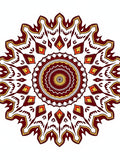 Intricate Mandala Patterned Maroon Rug