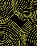 Abstract Yellow Swirl Pattern Rug