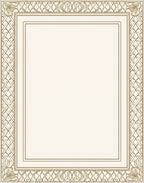 Intricate Gold Swirl Border Design Rug