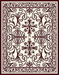 Traditional Floral Scrollwork Decorative Pattern Rug