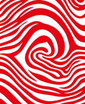 Bold Red And White Swirl Design Rug