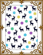Delicate Forest Deer Multicolor Floral Rug