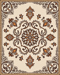 Ornate Floral Medallion Pattern Rug