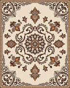 Ornate Floral Medallion Pattern Rug