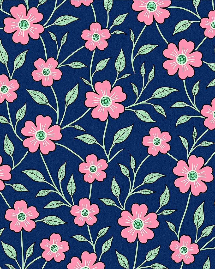 Floral Vine Pattern Rug
