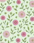 Charming Pink Floral Pattern Rug