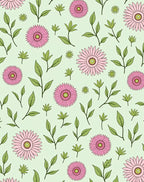 Charming Pink Floral Pattern Rug
