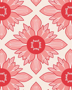 Floral Pattern In Pink and Cream Rug