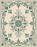 Classic Swirl Floral Botanical Pattern Rug