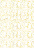 Abstract Golden Swirl Pattern Rug