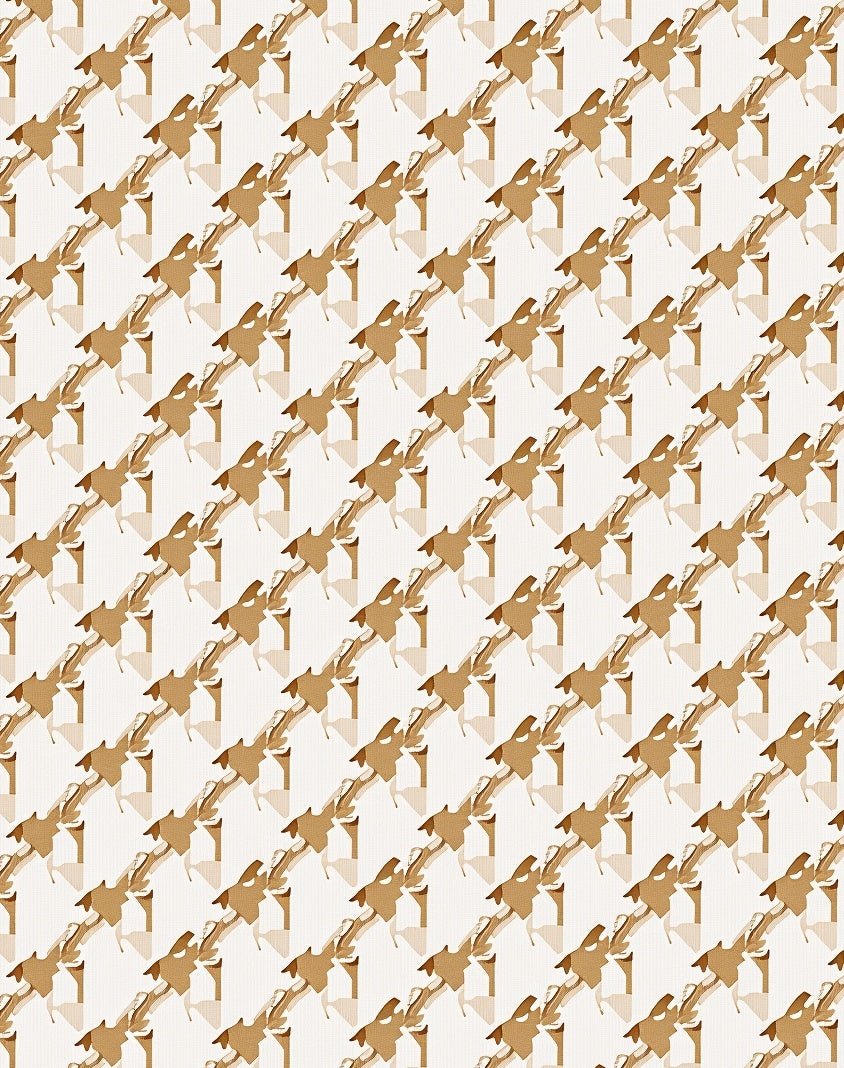 Brown Houndstooth Pattern Rug