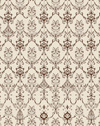 Ornate Floral Scrollwork Pattern Rug