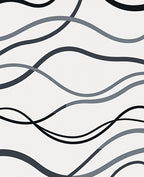 Monochromatic Wave Abstract design Rug