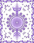 Purple Floral Mandala PatternedRug Rug