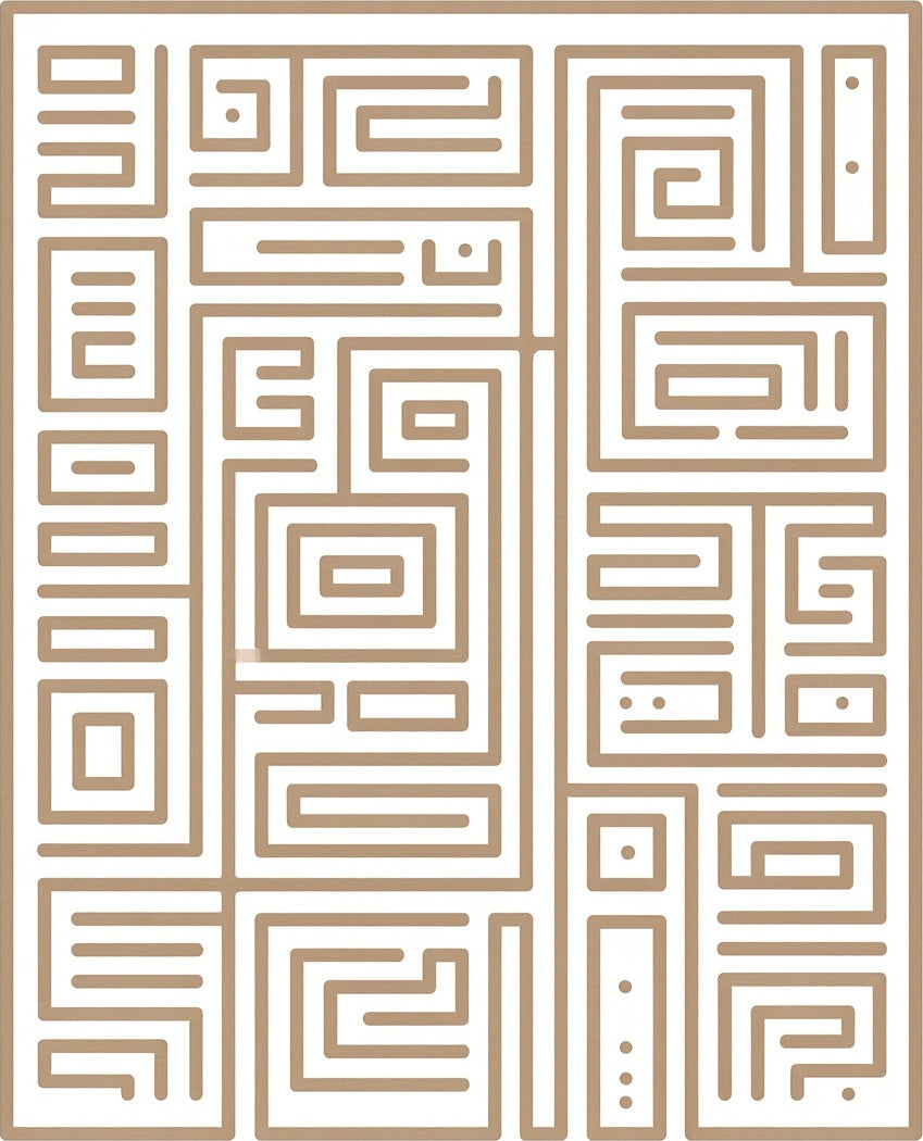 Geometric Maze Pattern Rug