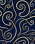 Dark Blue Swirls Abstract Pattern Rug