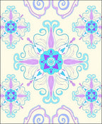 Delicate Floral Swirl Mandala Rug