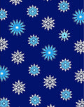 Deep Blue Snowflake Repeat Rug