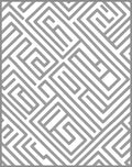 Abstract Grey Maze Pattern Design Rug