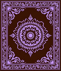Elegant Purple Mandala Art Rug