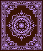 Elegant Purple Mandala Art Rug