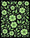 Art Nouveau Floral Pattern Rug
