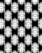 Sharp Black White Graphic Geometric Pattern Rug