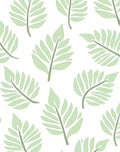 Light Green Leaf Pattern Rug