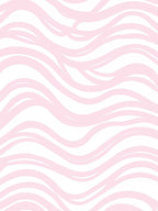 Blush Pink Abstract Waves Rug