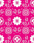 Bold Pink Floral Pattern Rug