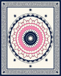 Mandala Design With Pink Blue Accents Rug
