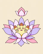 Cute Lotus Flower Pattern Rug