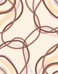 Intertwined Abstract Organic Lines Pattern Rug