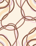 Intertwined Abstract Organic Lines Pattern Rug