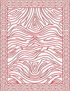 Red Wood Grain Pattern Rug