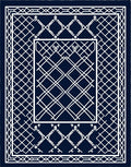 Intricate Geometric Lattice Pattern Rug
