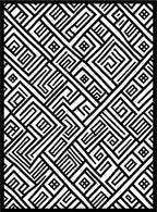 Bold Black White Geometric Labyrinth Rug