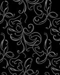 Elegant Gray Swirl Floral Pattern Rug