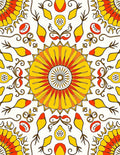 Sunny Floral Mandala Pattern Rug