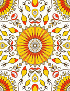 Sunny Floral Mandala Pattern Rug