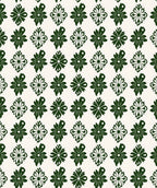 Dark Green Floral Pattern Repeats Rug