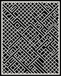 Monochrome Geometric Grid Pattern Rug