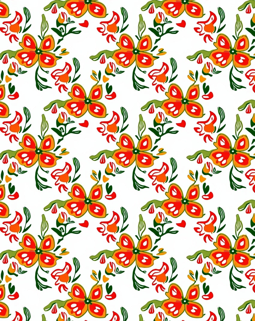 Vibrant Floral Butterfly Pattern Design Rug