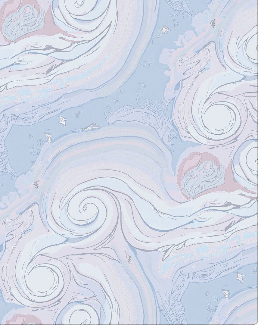 Ethereal Swirls Whimsical Elements Rug