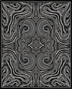 Monochromatic Swirls Pattern Rug