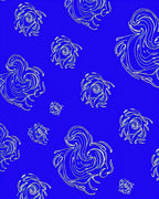 Abstract Swirls Cobalt Pattern Rug