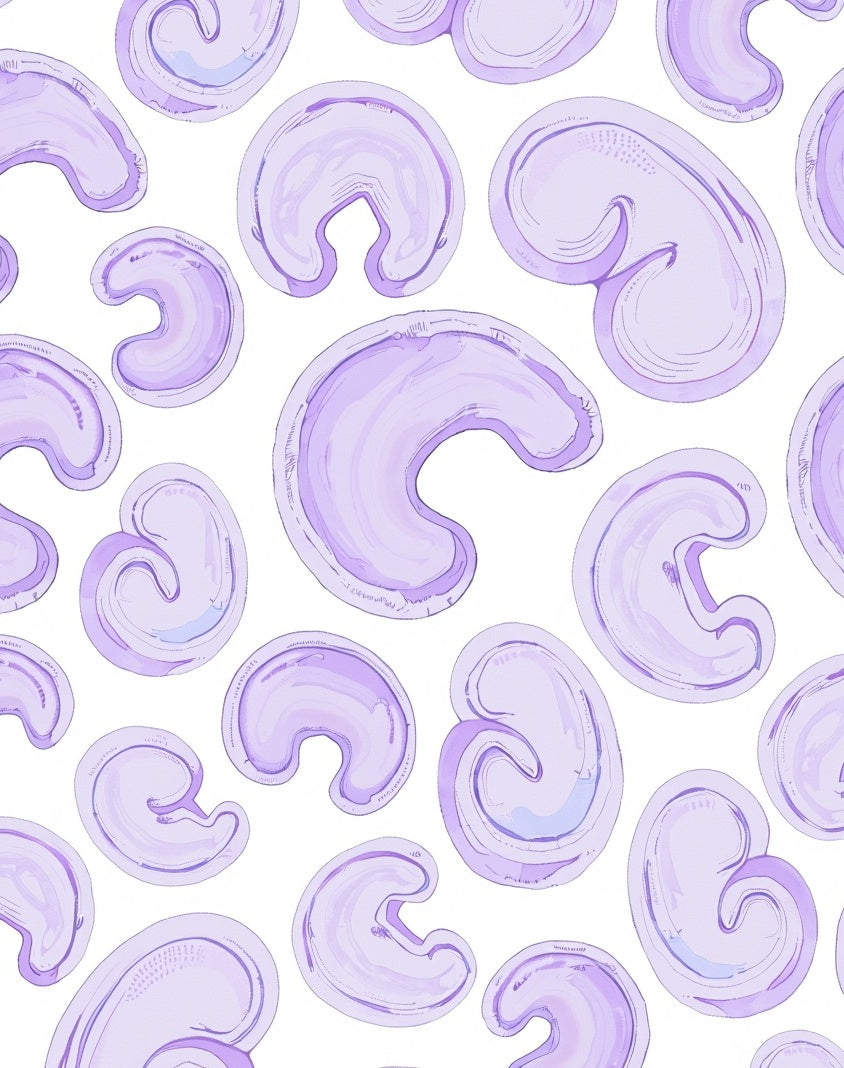 Organic Pastel Purple Abstract Pattern Rug