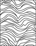 Abstract Black Organic Lines Rug