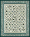 Classic Diamond Lattice Border Design Rug